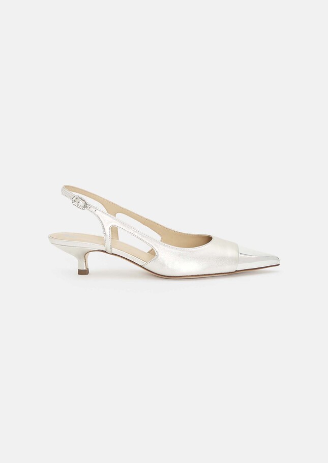 Kaia silver metallic leather loafers Argent TARA JARMON CH