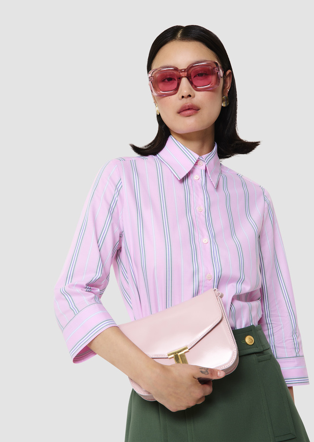 Charlot pink ribbed poplin shirt Blush TARA JARMON CH