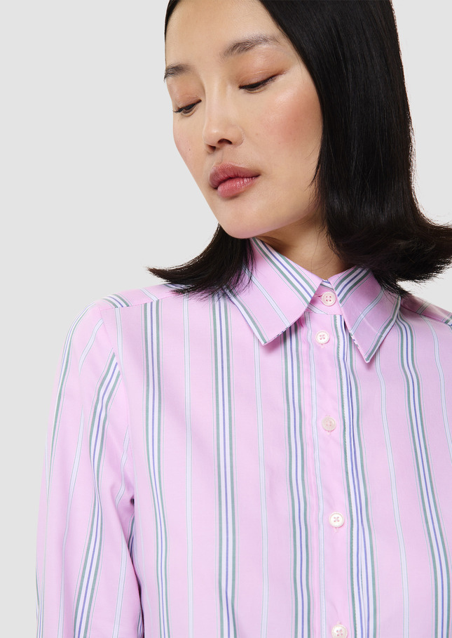 Charlot pink ribbed poplin shirt Blush TARA JARMON CH