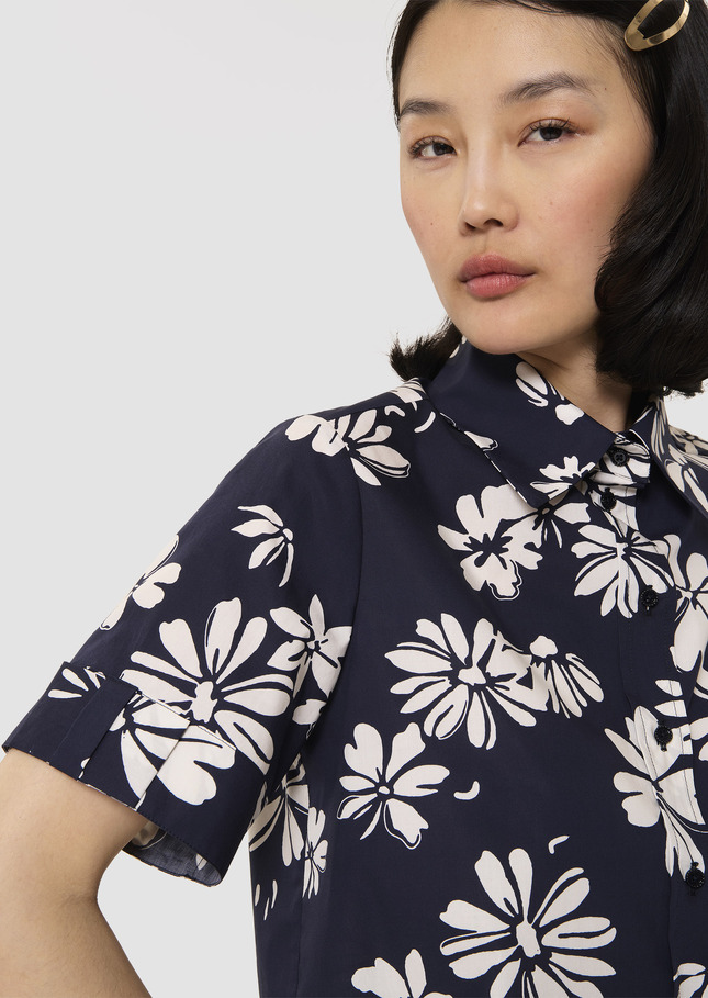 Charles midnight blue with a floral print Night TARA JARMON CH