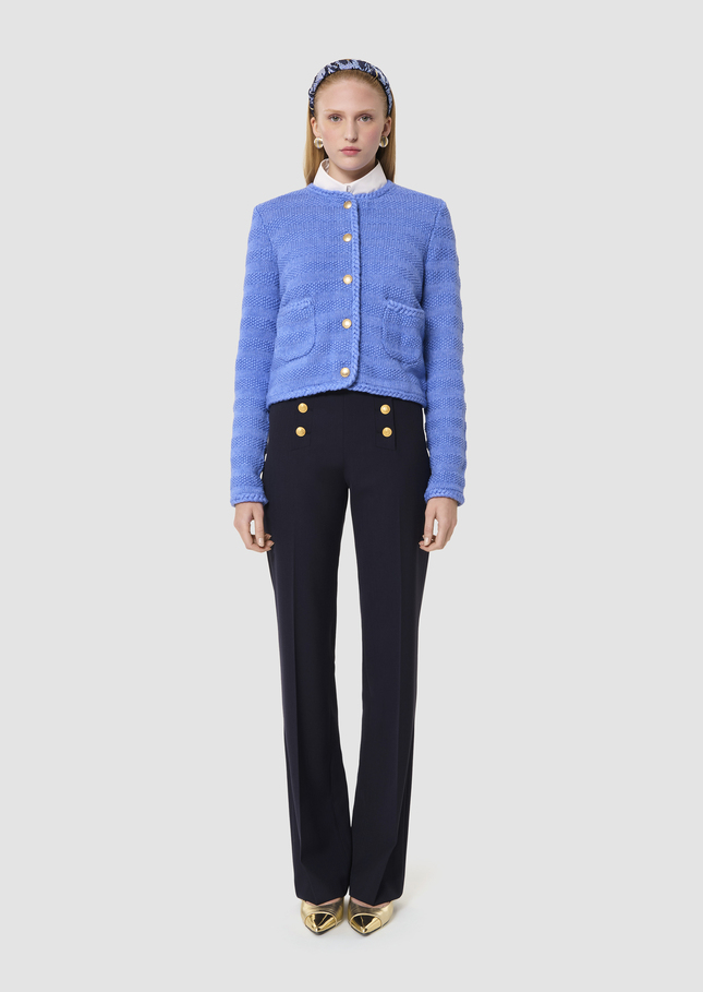 Giuda blue cotton cardigan Horizon TARA JARMON CH