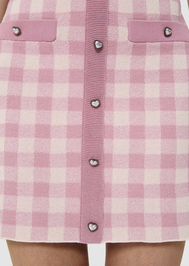 Jani pink gingham skirt Old pink TARA JARMON CH