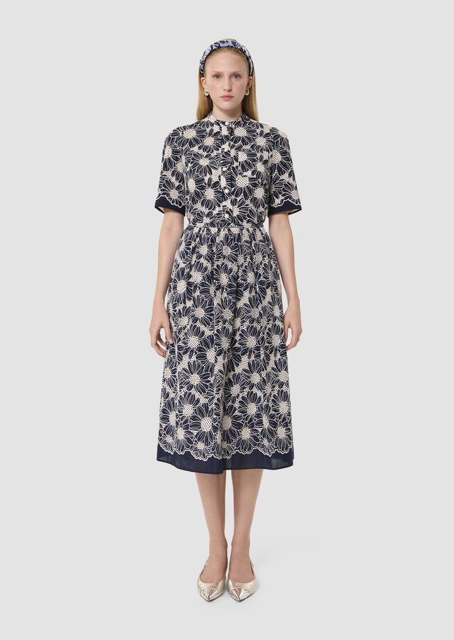 Junio midnight blue in broderie anglaise Night TARA JARMON CH