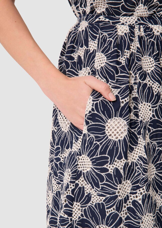 Junio midnight blue in broderie anglaise Night TARA JARMON CH