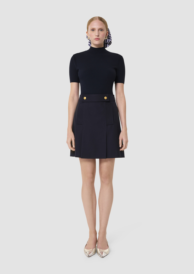 Jimmy midnight blue tailored wool skirt Night TARA JARMON CH