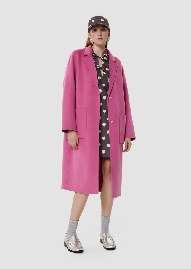 Martinus pink double sided wool coat Rosewood TARA JARMON CH