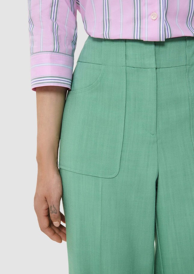 Pan green in flammed fabric Green TARA JARMON CH