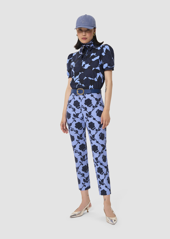 Pablo blue jacquard pants Horizon TARA JARMON CH