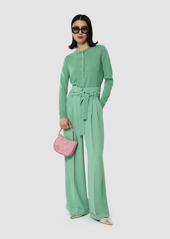 Pia green crepe pants Green TARA JARMON CH