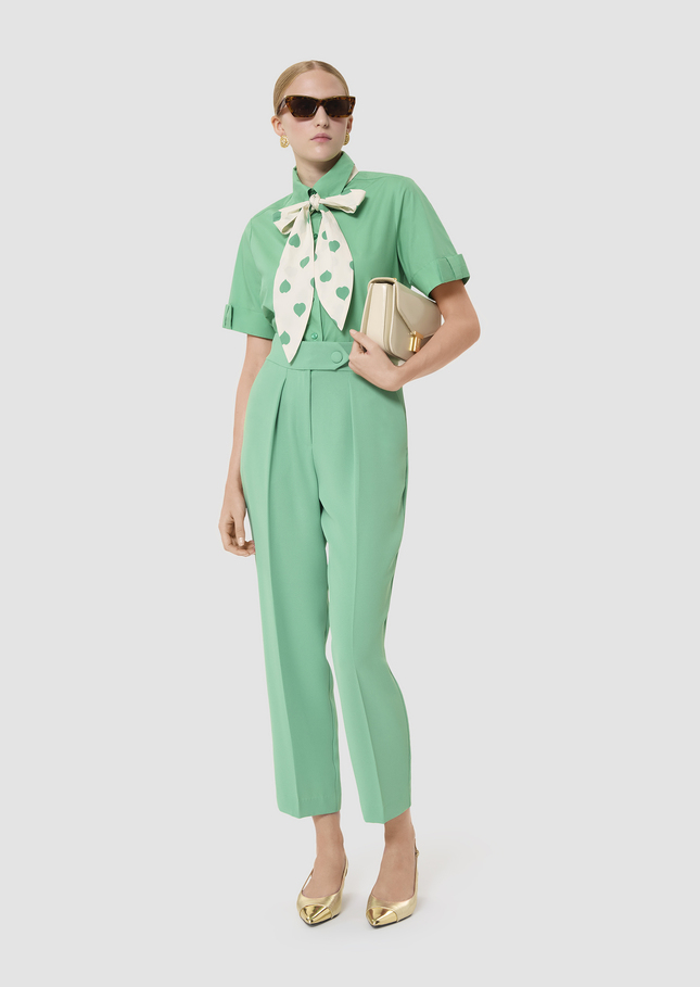Paaso green crepe pants Green TARA JARMON CH