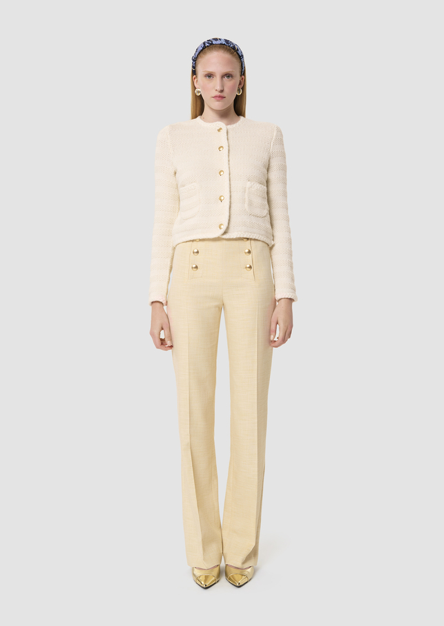 Pepino yellow tailored canvas pants Vanilla TARA JARMON CH