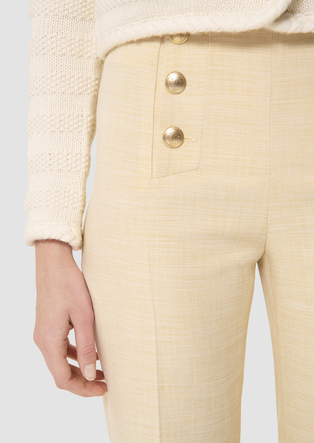 Pepino yellow tailored canvas pants Vanilla TARA JARMON CH