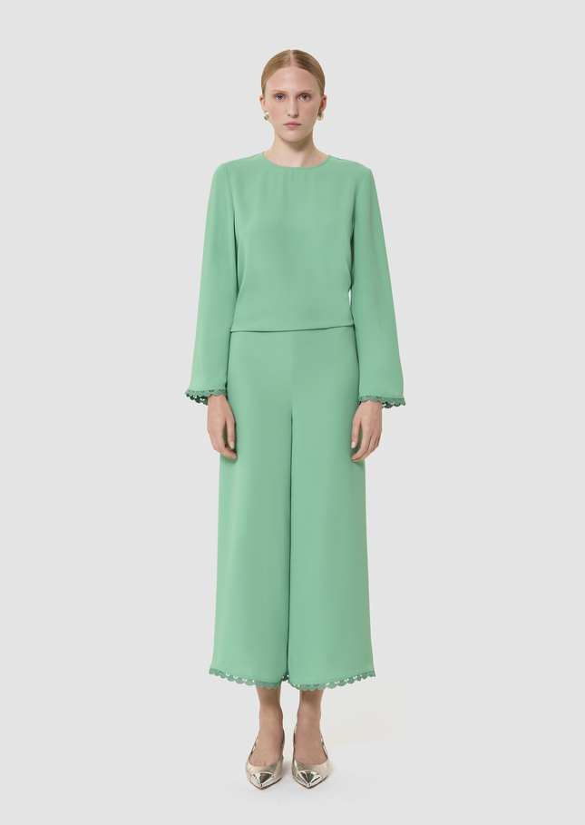 Positive green crepe pants Green TARA JARMON CH