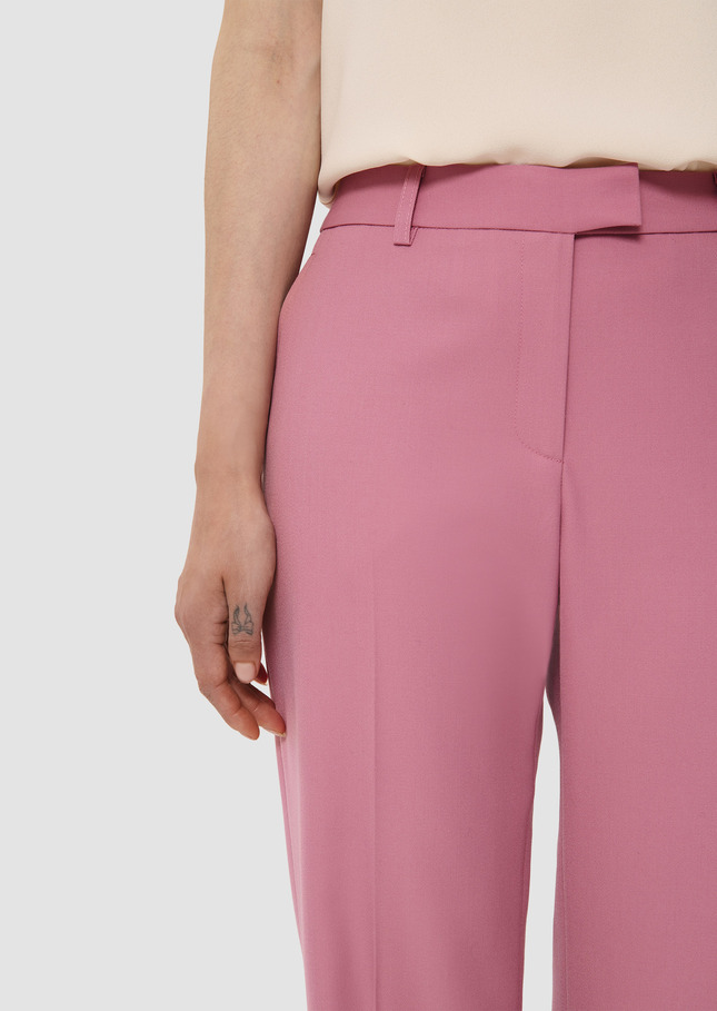 Poupee rose tailored wool pants Rosewood TARA JARMON CH