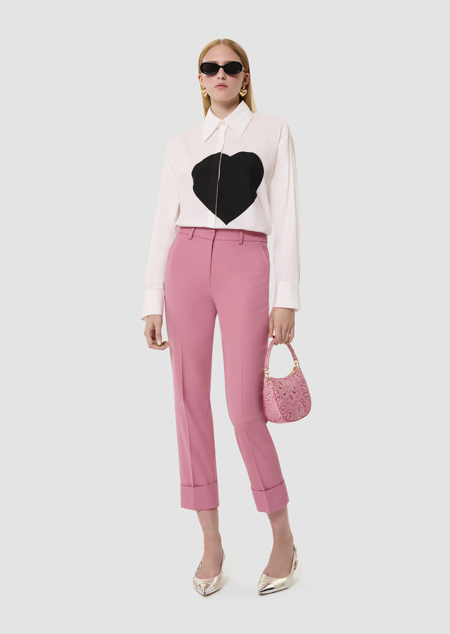 Philippa pink tailored wool pants Rosewood TARA JARMON CH