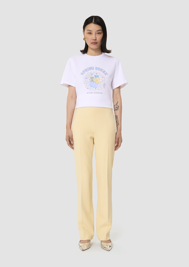 Papillon yellow double canvas pants Vanilla TARA JARMON CH