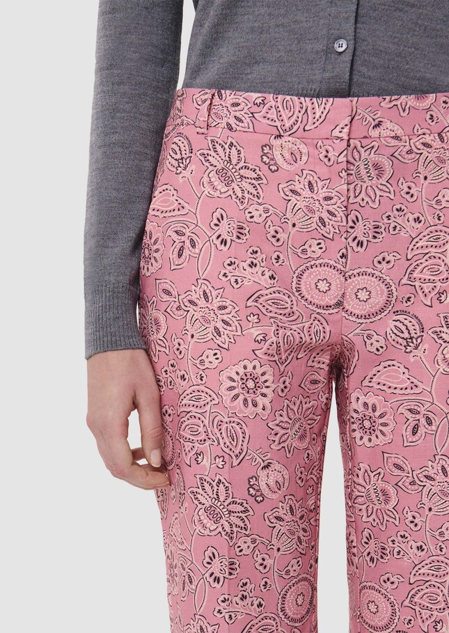 Pampille pink pants with bandana pattern Rosewood TARA JARMON CH