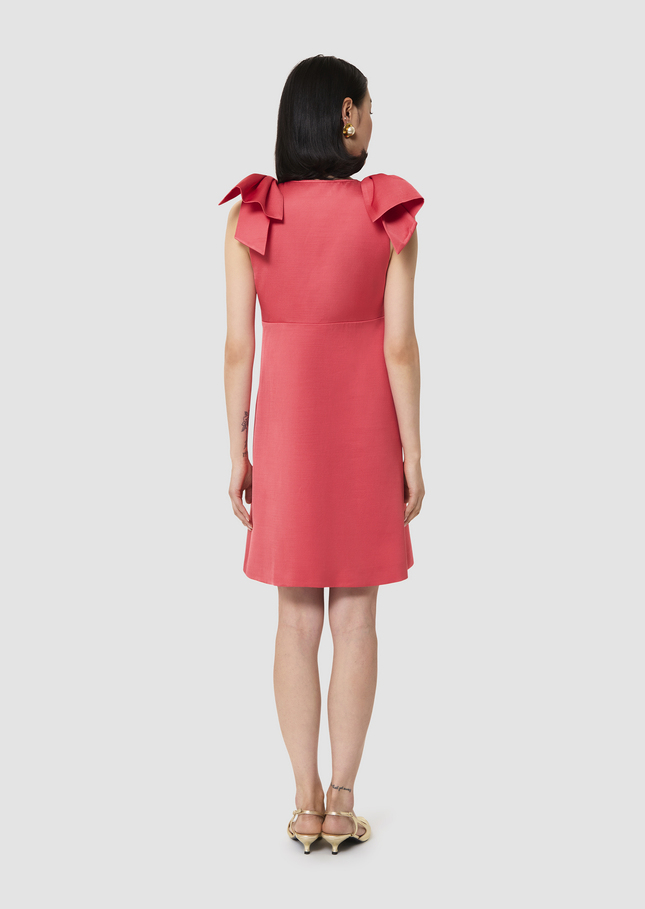 Remarquable red satin linen dress Poppy TARA JARMON CH