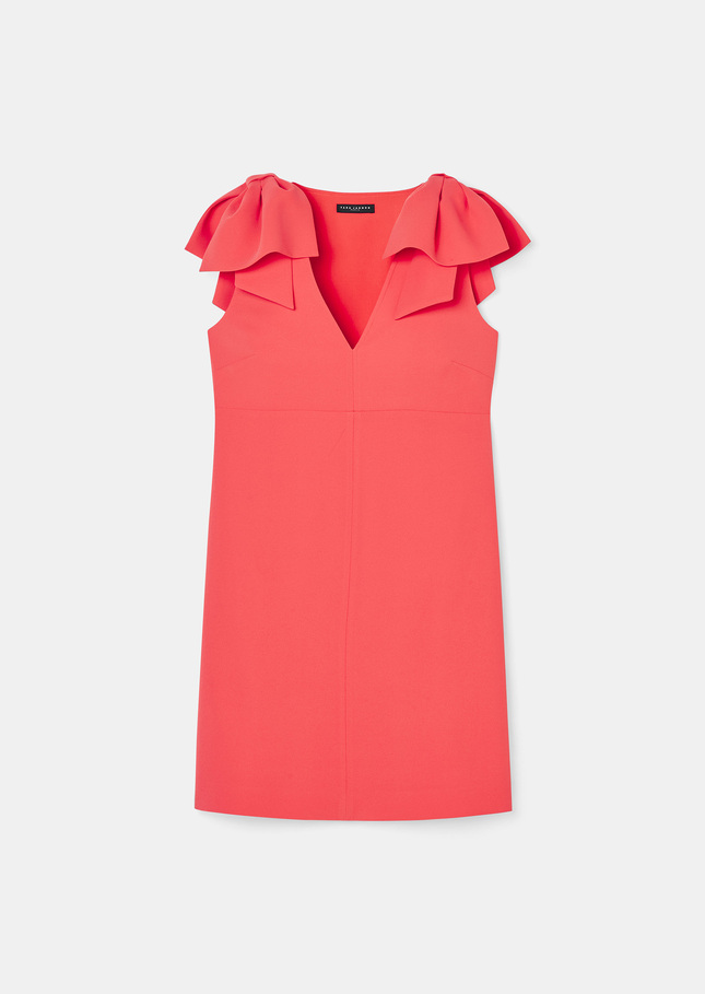 Remarquable red satin linen dress Poppy TARA JARMON CH