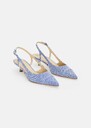 Kaia gold blue denim loafers Indigo TARA JARMON CH