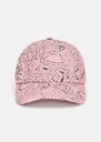 Carole pink bandana pattern cotton and linen cap Blush, Grey, Rosewood TARA JARMON CH