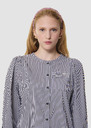 Candeur grey ribbed poplin shirt Charcoal TARA JARMON CH