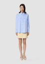 Cassandre blue poplin shirt Horizon TARA JARMON CH