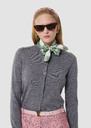 Ginno grey cardigan in merino wool Gray grey, Horizon, Pistache TARA JARMON CH