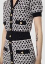 Gavril ecru cotton cardigan with jacquard heart pattern Craie, Old pink TARA JARMON CH