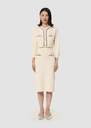 Jylia ecru wool skirt Off-white TARA JARMON CH