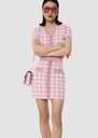 Jani pink gingham skirt Craie, Old pink TARA JARMON CH