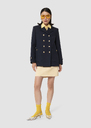 Mannie midnight blue double cotton coat Night TARA JARMON CH