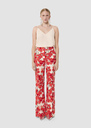 Primavera red red cotton floral print pants Poppy TARA JARMON CH