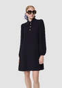 Rolfo midnight blue crepe dress Night, Off-white TARA JARMON CH