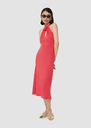 Rosanne red crepe dress Off-white, Poppy TARA JARMON CH