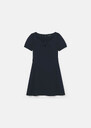 Rochel midnight blue fluid crepe dress Night TARA JARMON CH