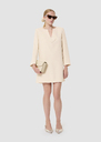 Rheala ecru crepe dress Green, Off-white, Poppy TARA JARMON CH