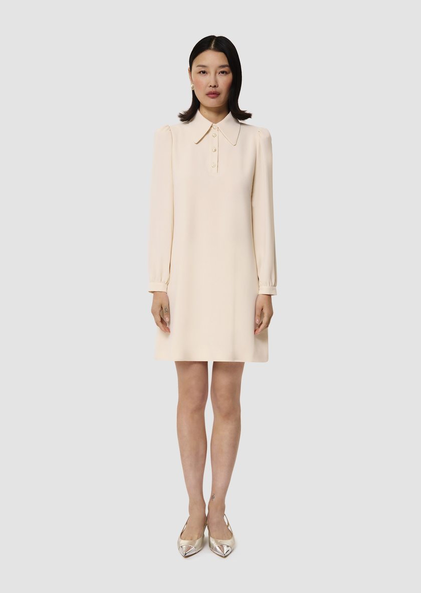 Rolfo ecru crepe dress Off-white TARA JARMON CH