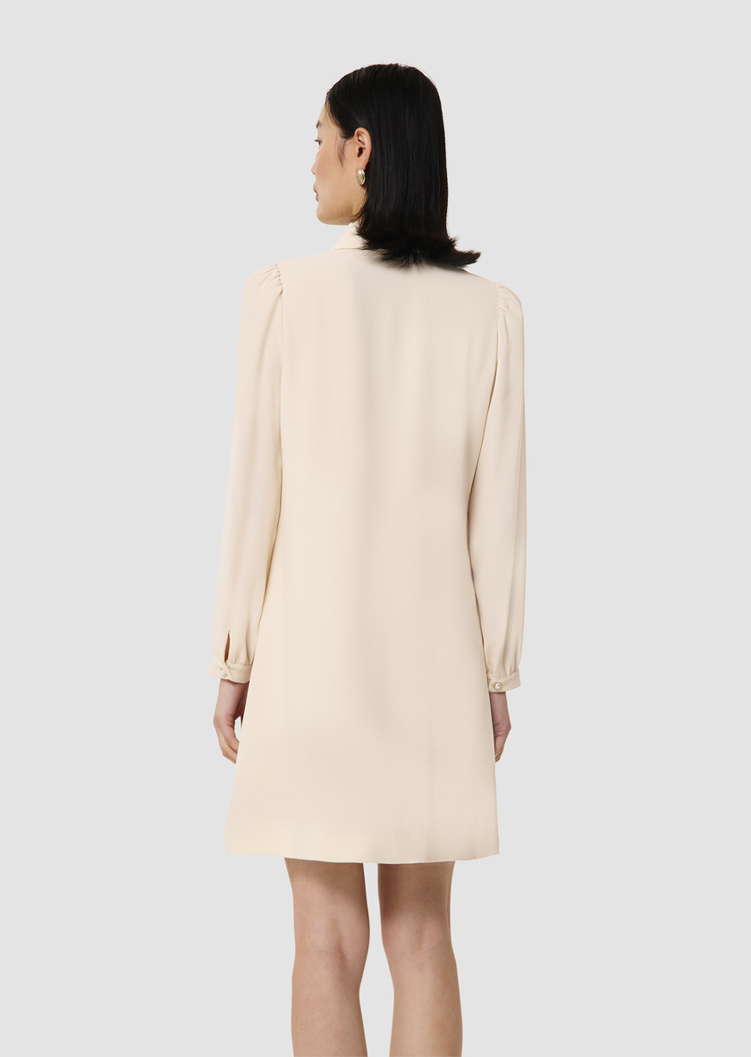 Rolfo ecru crepe dress Off-white TARA JARMON CH