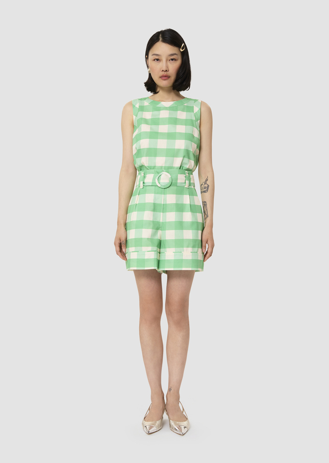 Shelby green gingham short Green TARA JARMON CH