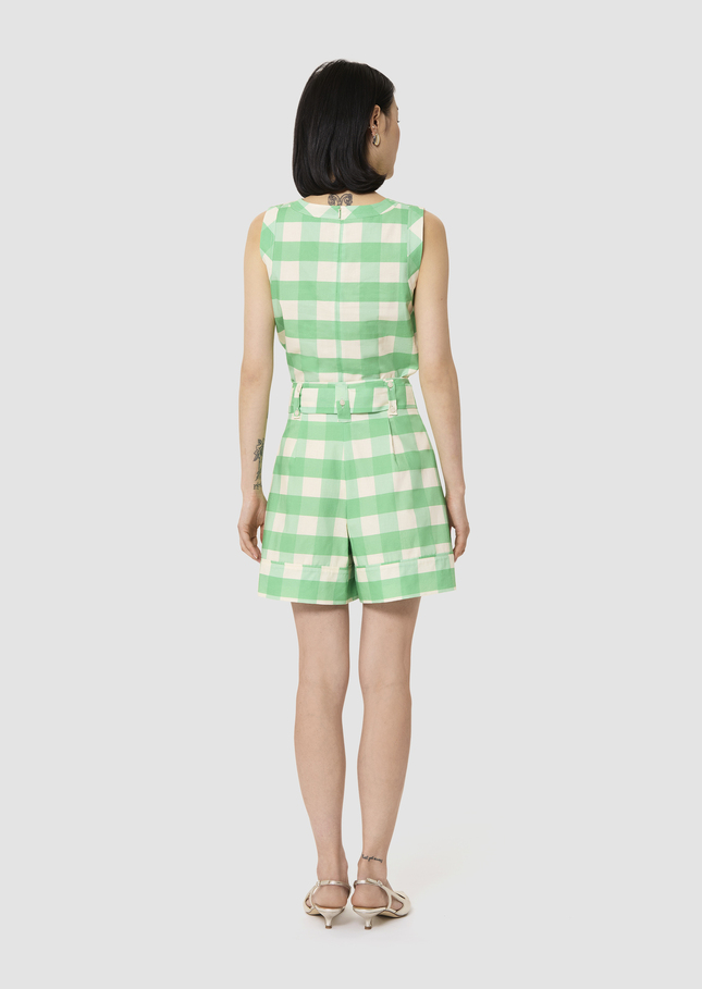 Shelby green gingham short Green TARA JARMON CH