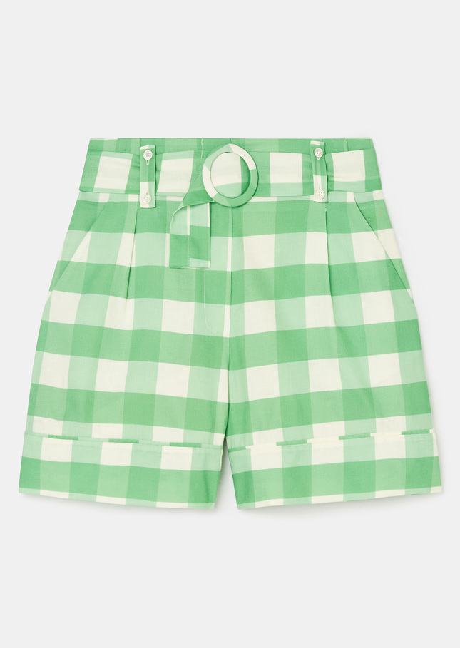 Shelby green gingham short Green TARA JARMON CH