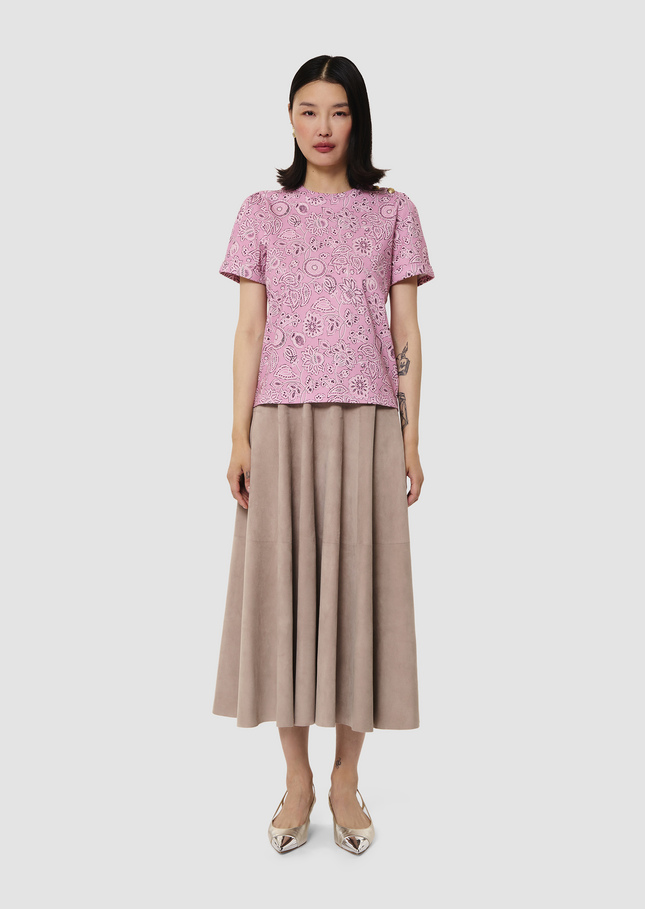 Tampa pink t-shirt with bandana pattern Rosewood TARA JARMON CH
