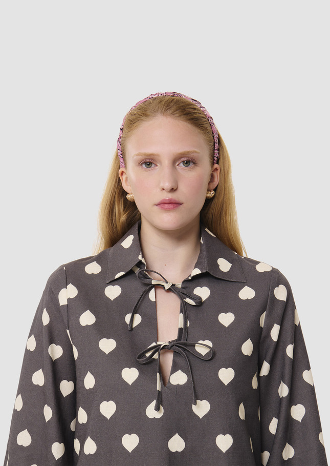 Tao grey Top with white hearts Grey TARA JARMON CH