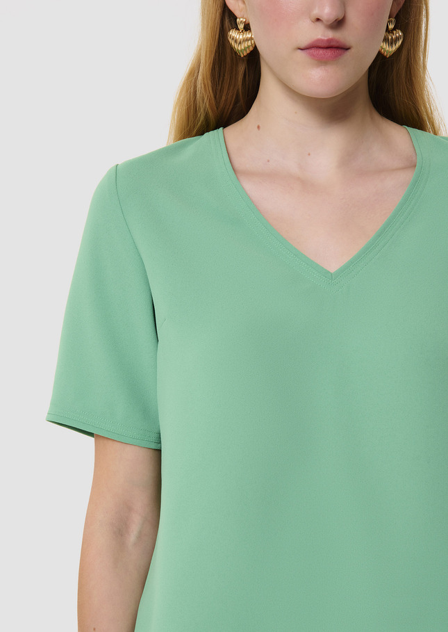Toscane green crepe t-shirt Green TARA JARMON CH