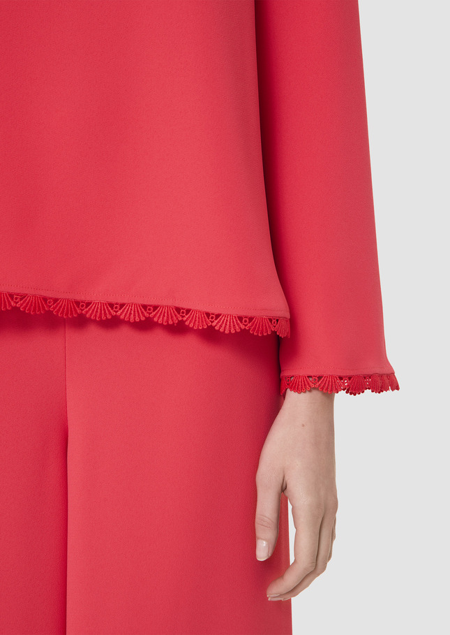 Tazzio red crepe top Poppy TARA JARMON CH