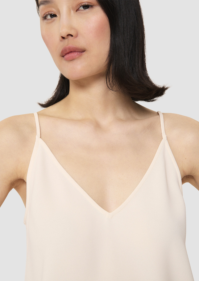 Tamara ecru crepe top Off-white TARA JARMON CH