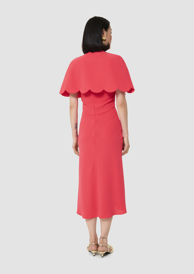 Valentinie red crepe cape Poppy TARA JARMON CH