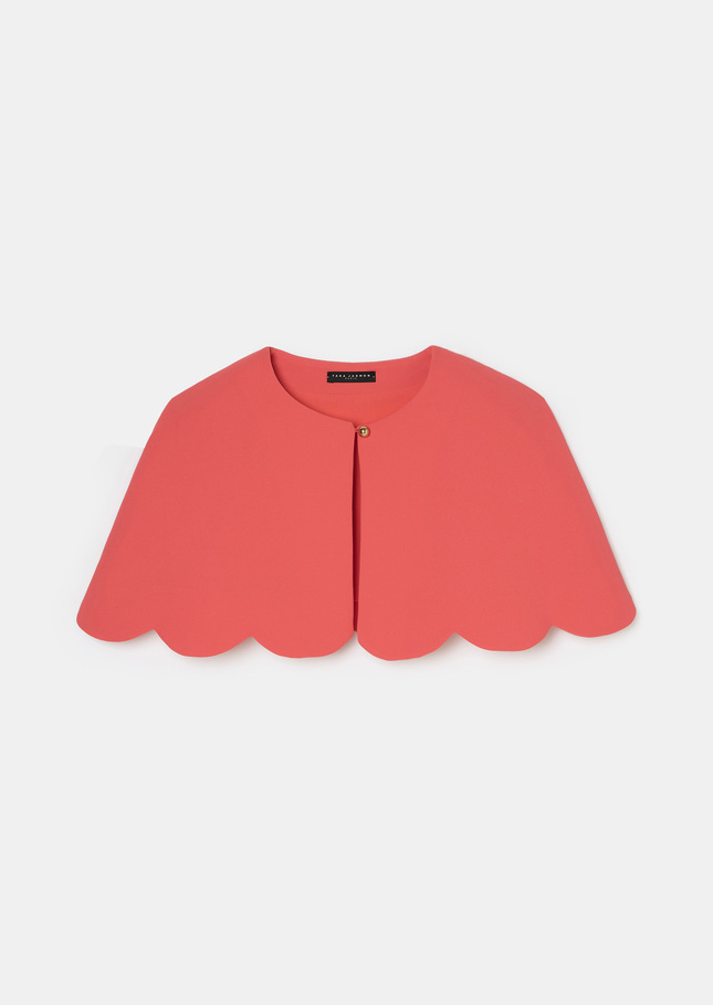 Valentinie red crepe cape Poppy TARA JARMON CH