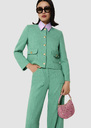 Vinny green flammed fabric jacket Green, Vanilla TARA JARMON CH